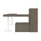 Bestar Bestar Viva 72W L-Shaped Standing Desk with Credenza and Shelving Unit in walnut grey & white 19851-35 - alternate 7